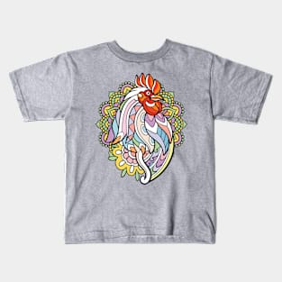 Pastel Colored Mandala Chicken Kids T-Shirt